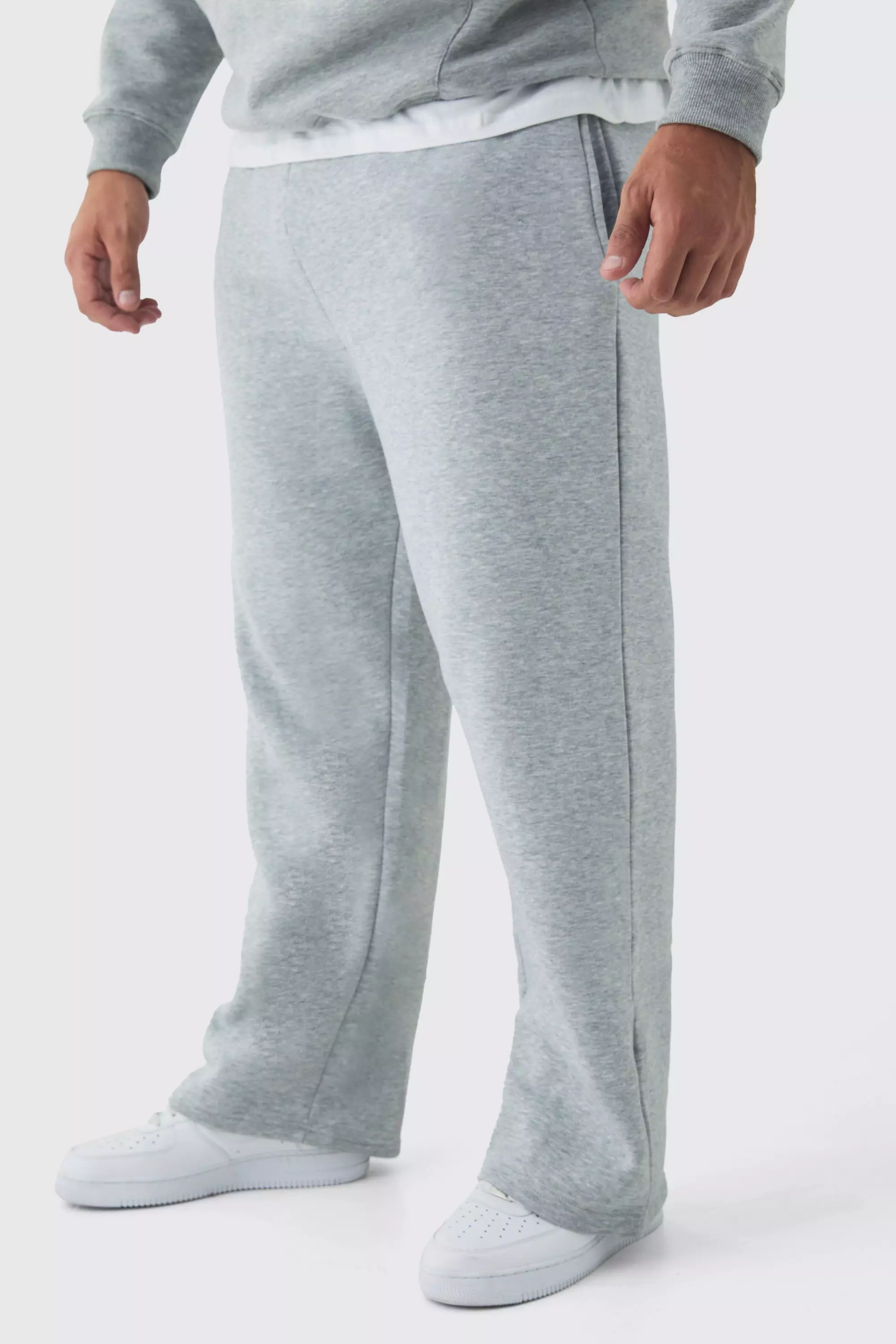 Plus grey joggers sale